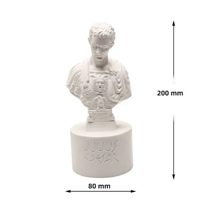 White American character modelling pen holder measuring 12cm tall on desk
