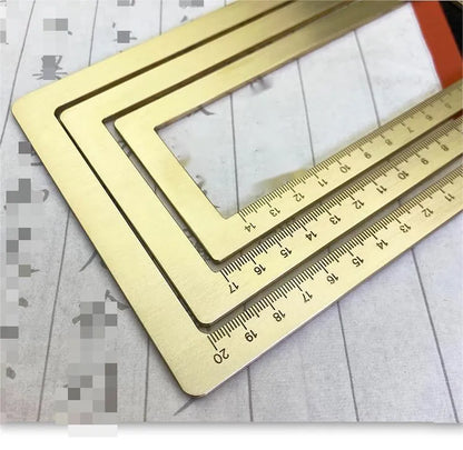 Solid brass calligraphy paperweight with carving craft finish, 3mm thickness