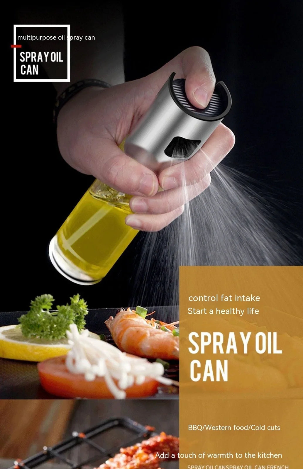 Clear glass kitchen oil dispenser, 100ml capacity, with stainless steel automatic nozzle and funnel, straight modern design