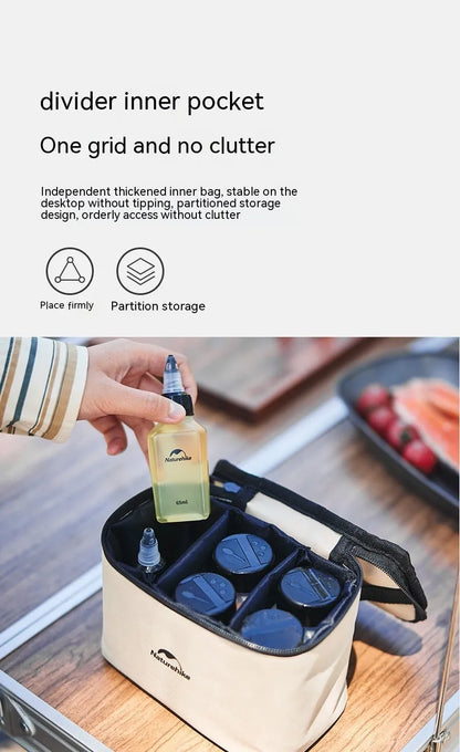 Naturehike six-piece plastic seasoning bottle set for outdoor cooking and picnic supplies