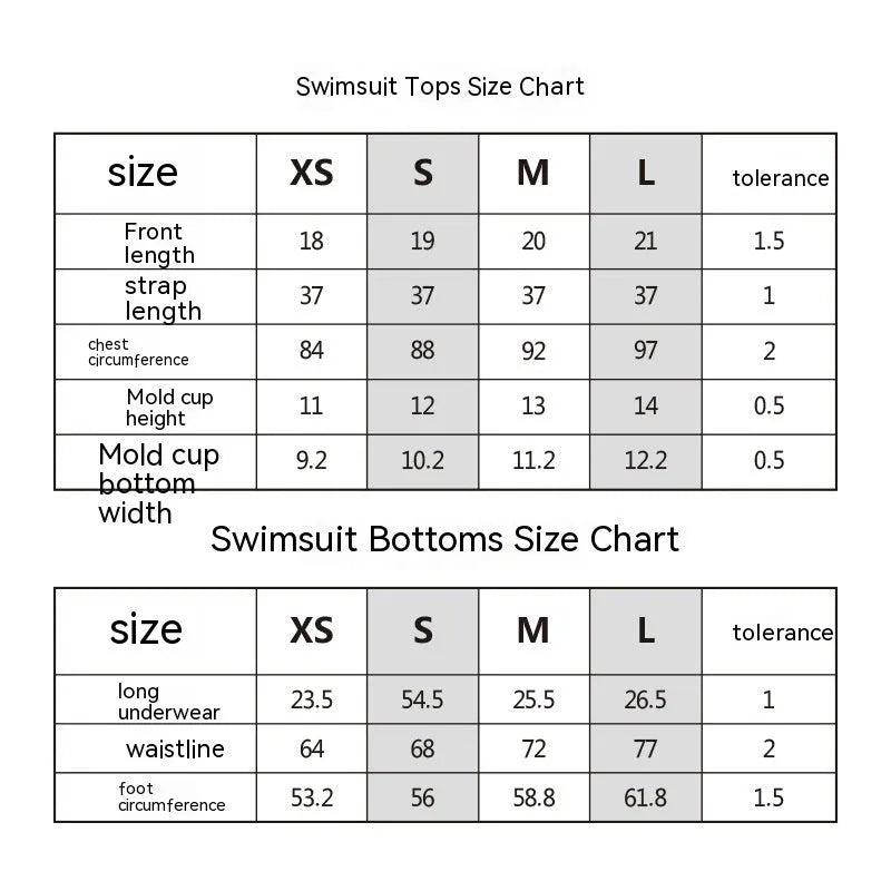 Women's lace-up front split design swimsuit bikini set in polyester with spandex lining.