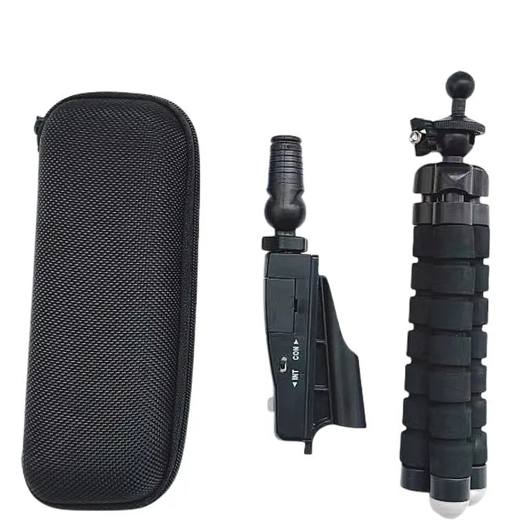 A golf putter laser aiming instrument showing different style options including a laser sight unit.