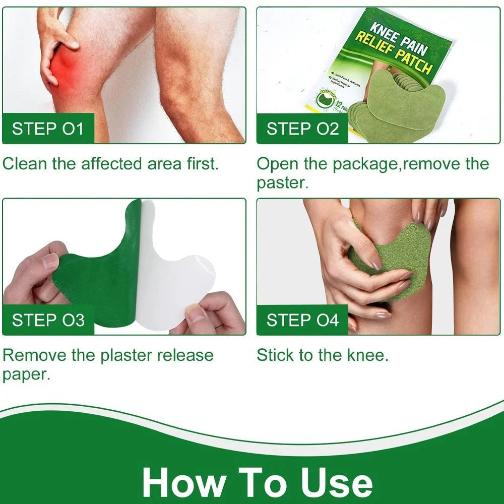 Argy Wormwood Knee Plaster for natural joint pain relief with self-heating feature