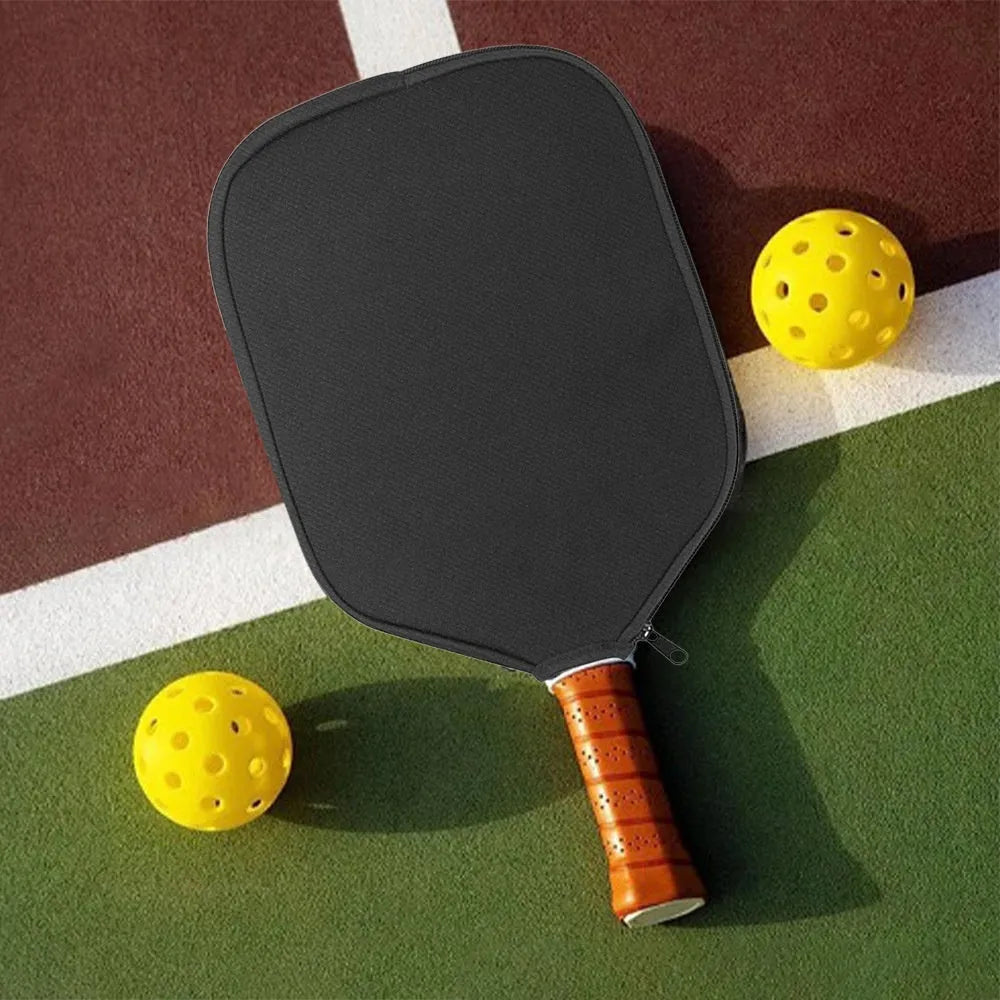 Black neoprene protective sleeve for a table tennis racket