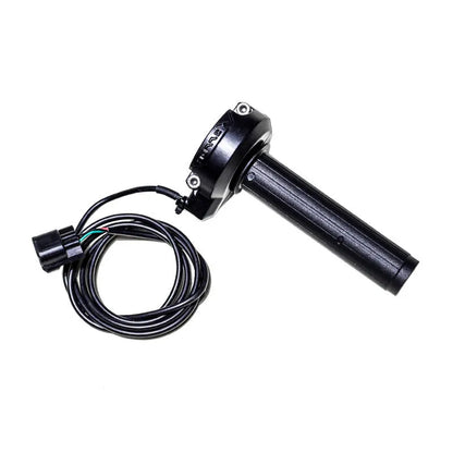 Black stainless steel electronic throttle handle for motorcycle, 12cm long