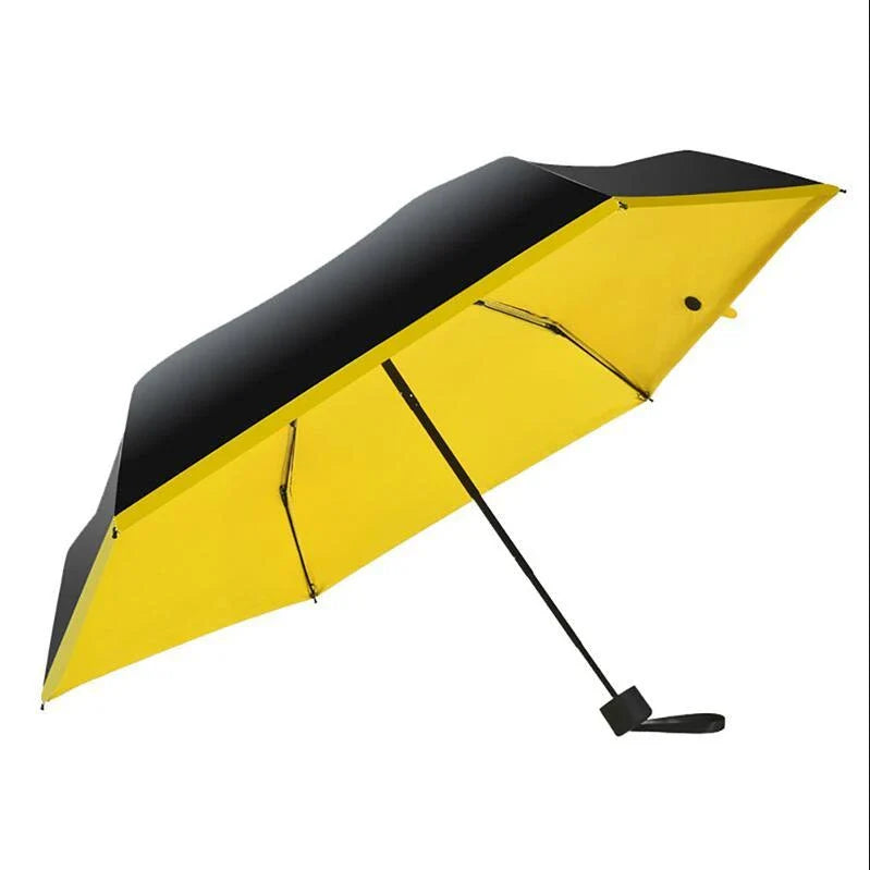 Compact and portable mini umbrella with aluminum alloy frame and polyester fabric in various vibrant colors