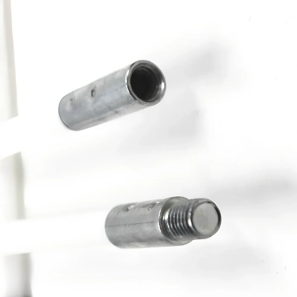 Dryer vent cleaning brush with extendable rods and 100mm synthetic brush head for lint removal