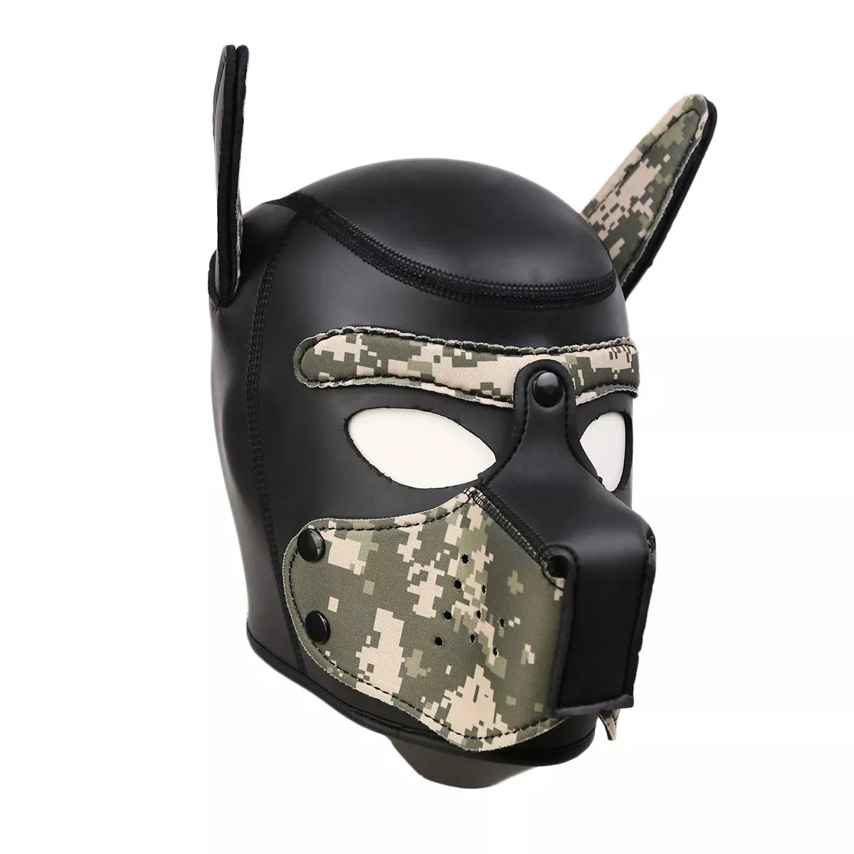Adjustable CR Rubber Dog Headgear in multiple colors for secure fit