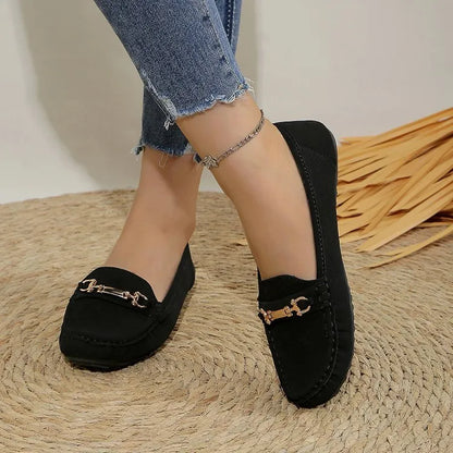 Women's flat casual plus size thin shoes in artificial PU available in white, black, and khaki colours