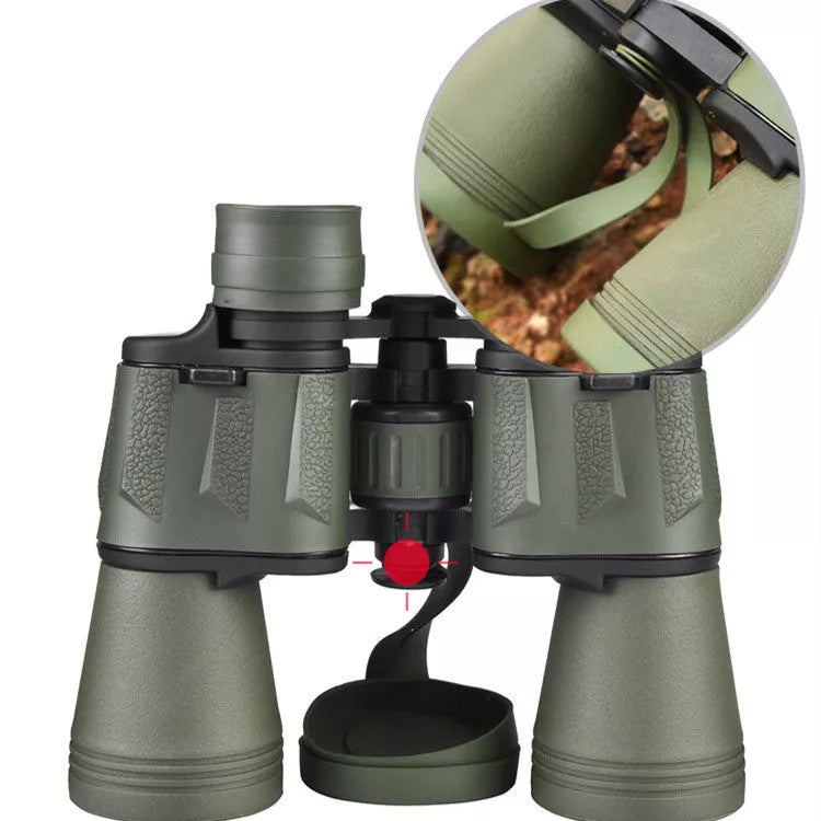20x50 high-definition binoculars for outdoor tourism with rubber protective skin