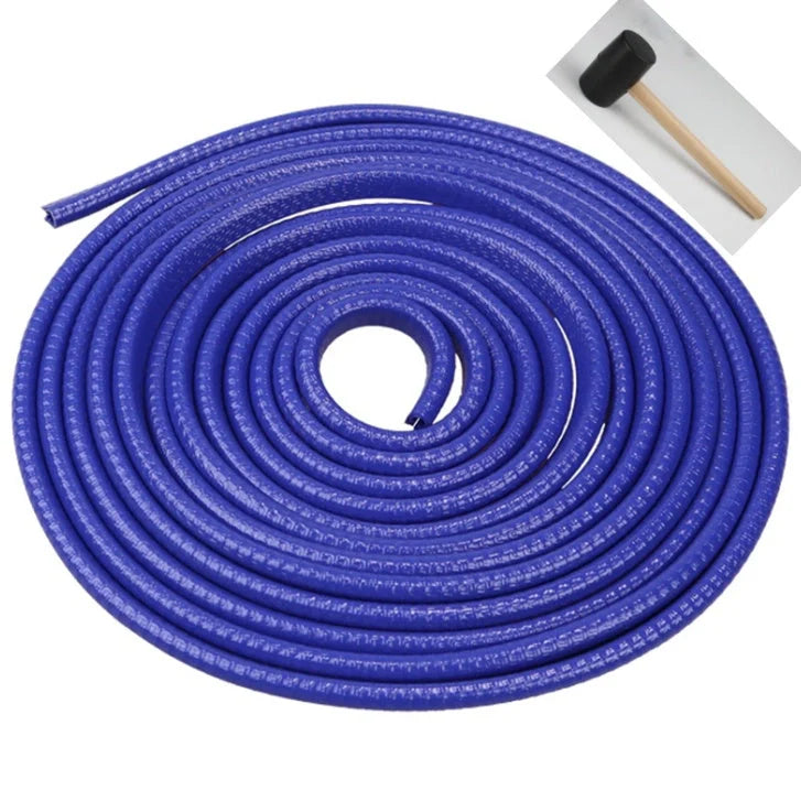 Universal car door anti-collision strip with built-in steel disc for scratch protection