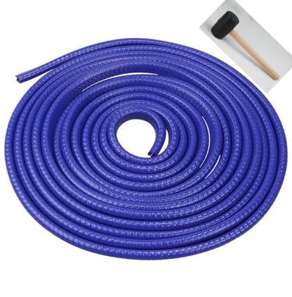 Universal car door anti-collision strip with built-in steel disc for scratch protection