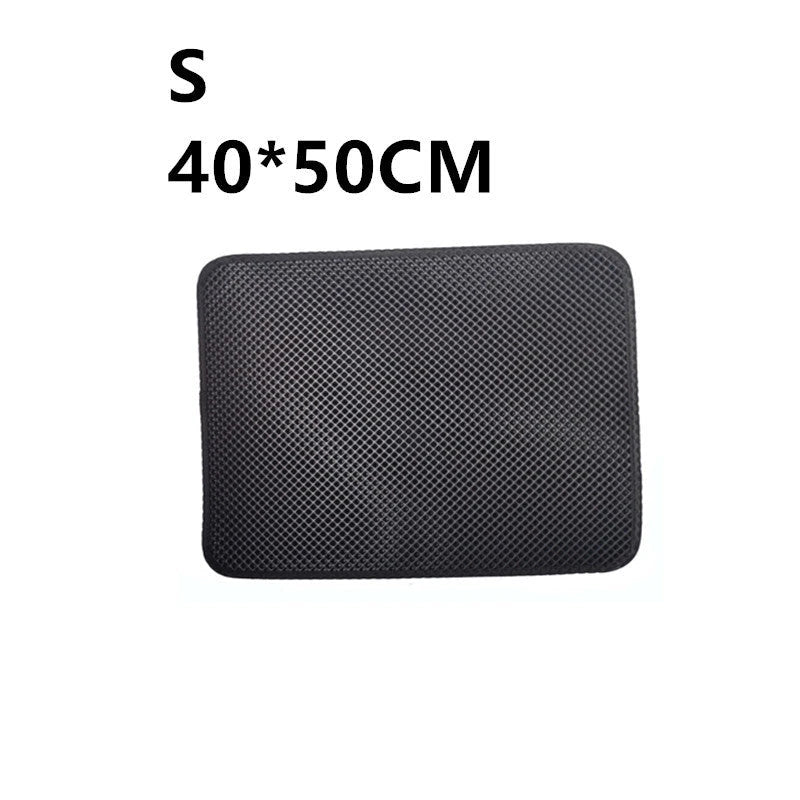 Versatile cat litter mat in different sizes and colors, featuring a dual-layer design to trap litter and protect floors
