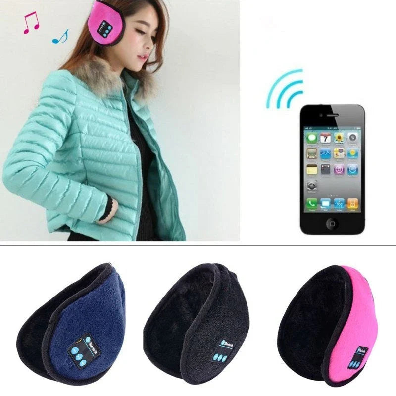 Bluetooth earmuffs with cotton blend material, built-in microphone, and intuitive controls for hands-free calling and music streaming