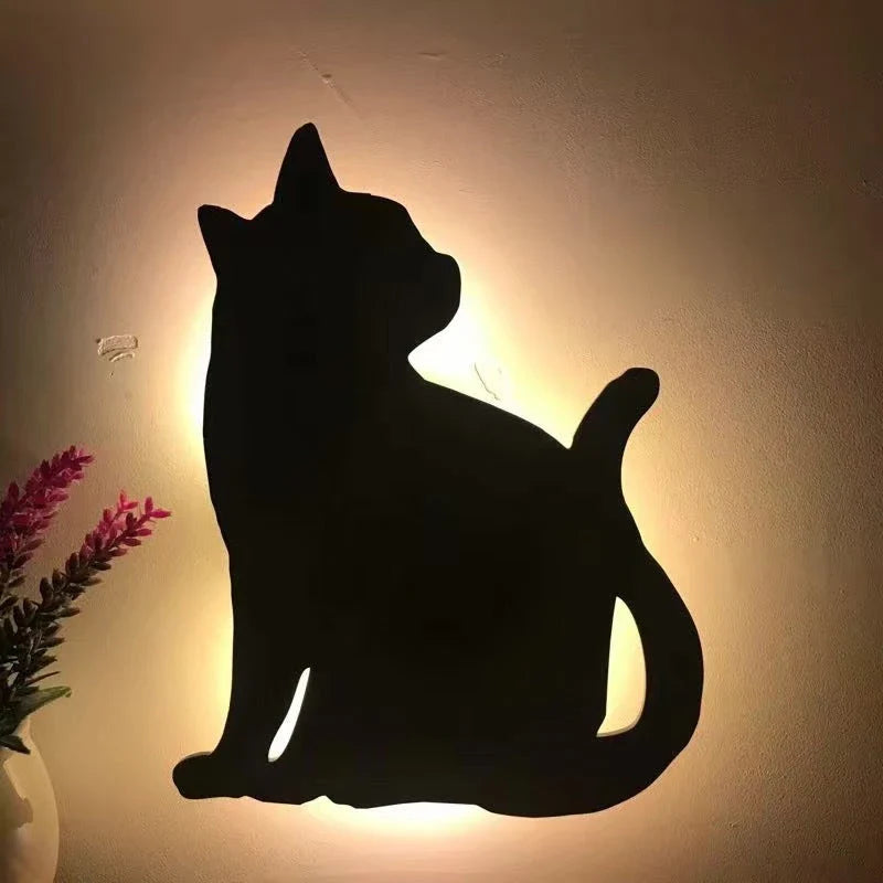 Illuminating pet-themed night light with smart sound sensor and customizable design