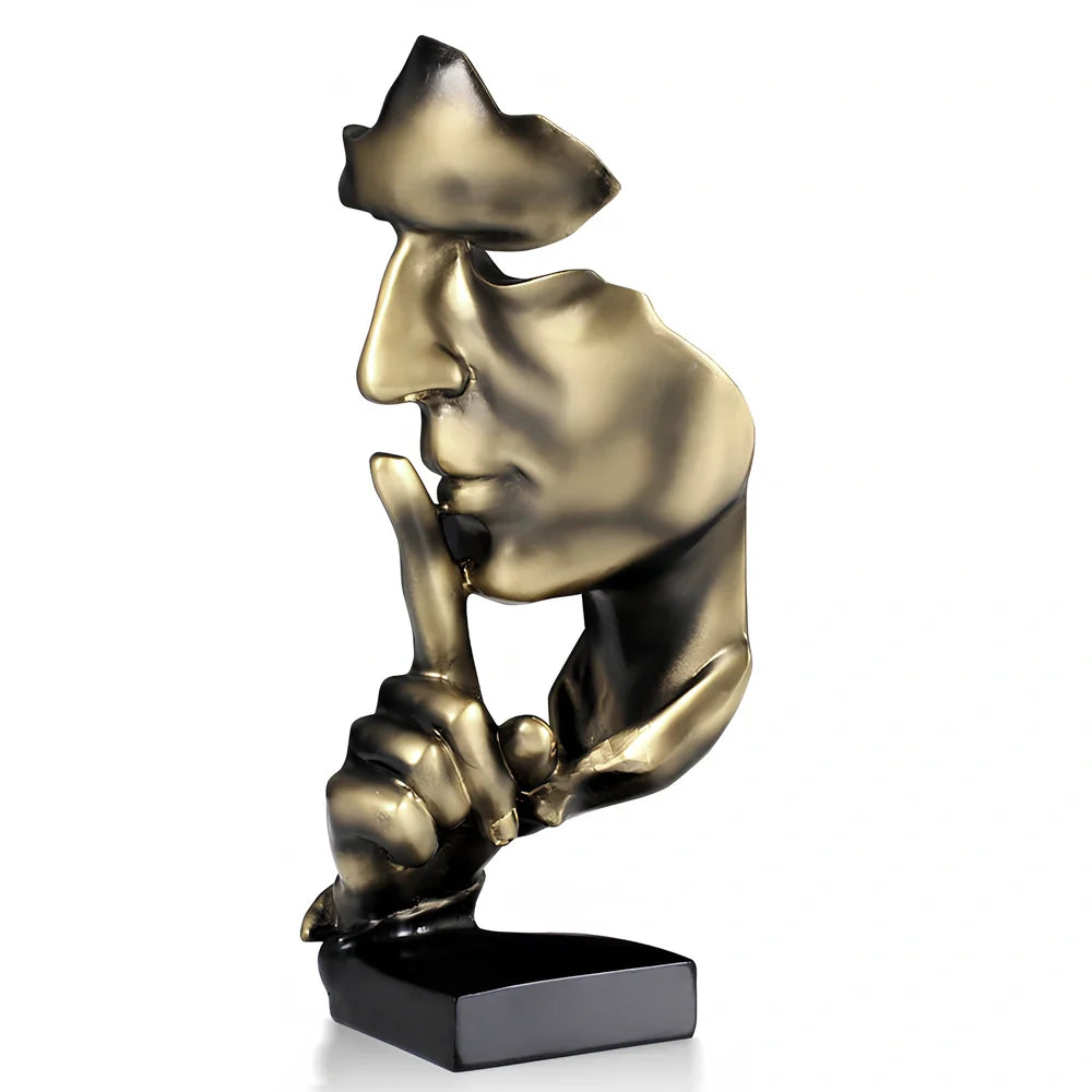 Handcrafted resin office ornament in bronze, white or champagne colour with hanging decoration design