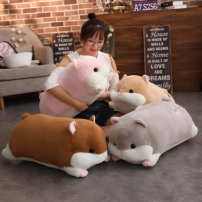 Cotton hamster pillow in selected colour with PP cotton filling showing size options