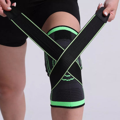 Nylon knitted knee pad for sports and fitness in various colors and sizes