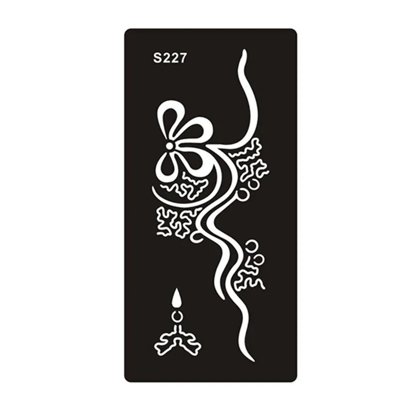Geometric hollow design temporary tattoo sticker in Southeast Asian style on water transfer paper