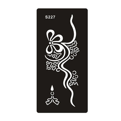 Geometric hollow design temporary tattoo sticker in Southeast Asian style on water transfer paper
