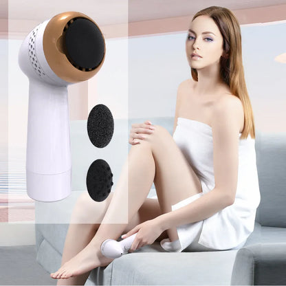 Electric vacuum foot grinder with quartz grinding head in gold, pink gold, or white silver colours