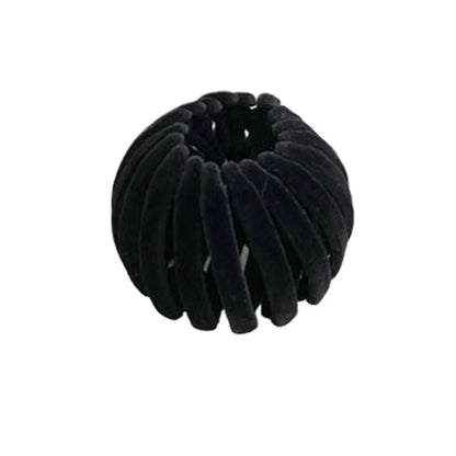 Velvet Bird's Nest Hair Ring Hairpin in various colors for stylish high ponytails