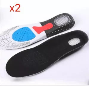 Custom-cut sports insoles with shock absorption and breathable design for enhanced foot comfort