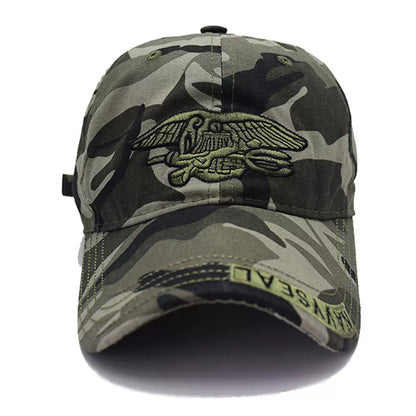 Army Tactical Baseball Cap in black, green, and camouflage - adjustable and durable