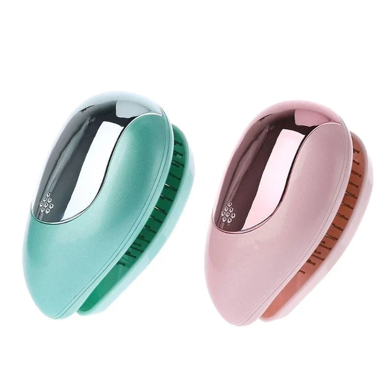 Portable vibrating hair massage comb with ionic technology for on-the-go hair rejuvenation and styling