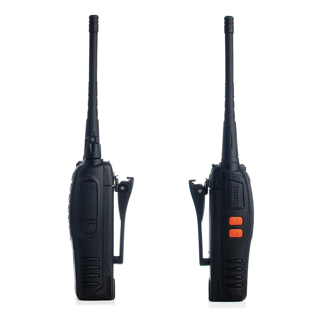 H777 black civil walkie talkie with antenna, 60x33x115mm UHF 400-470MHz two way radio