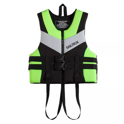 Professional life jacket with thickened buoyancy in red, orange, or green