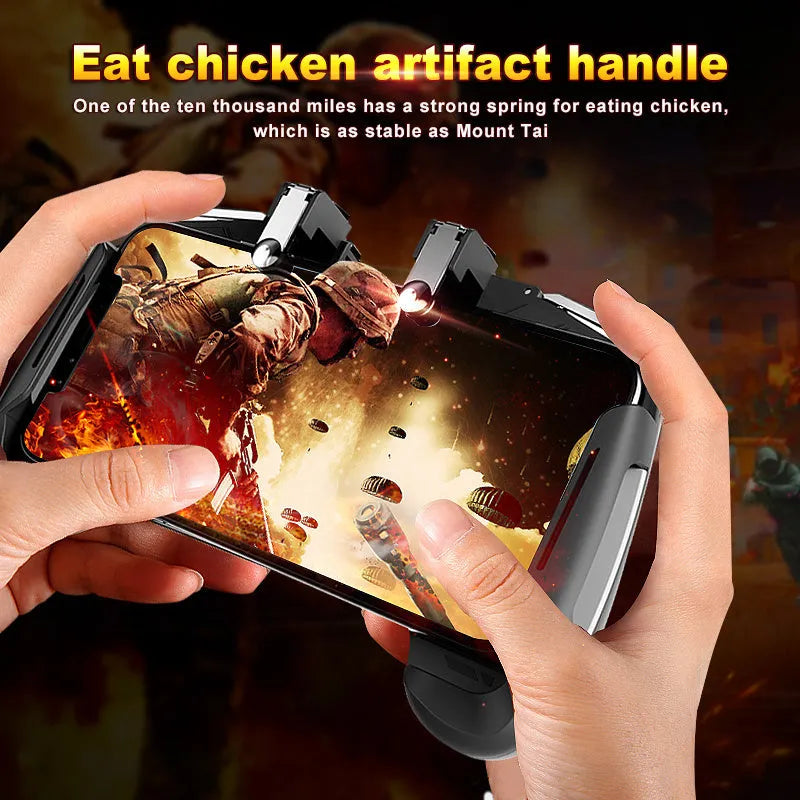 AK16 colourful extendable mobile phone gamepad with L1R1 triggers on an adjustable clamp
