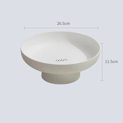 Macaron Color Fruit Drain Basket in pink, green, yellow, and white