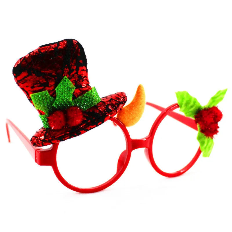 Assorted Christmas novelty glasses with Santa, snowman, antler and rabbit ear designs