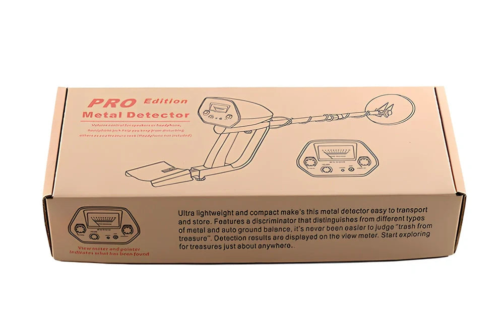 Underground metal detector with 1 metre range, 545x220x110 mm size for beginner coin detection