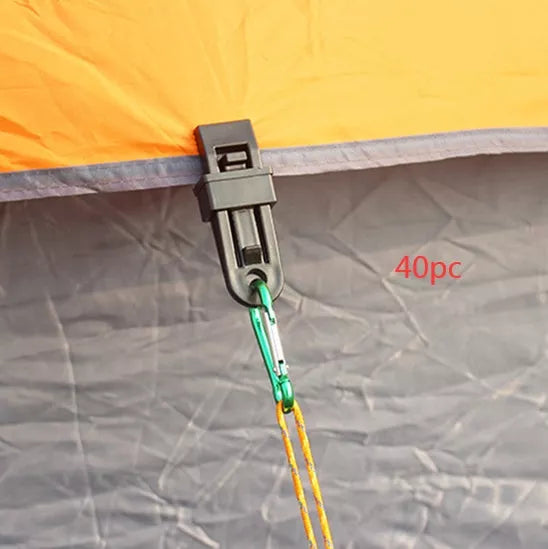Plastic wind rope fixing clip for outdoor tents, size 8.5*2cm