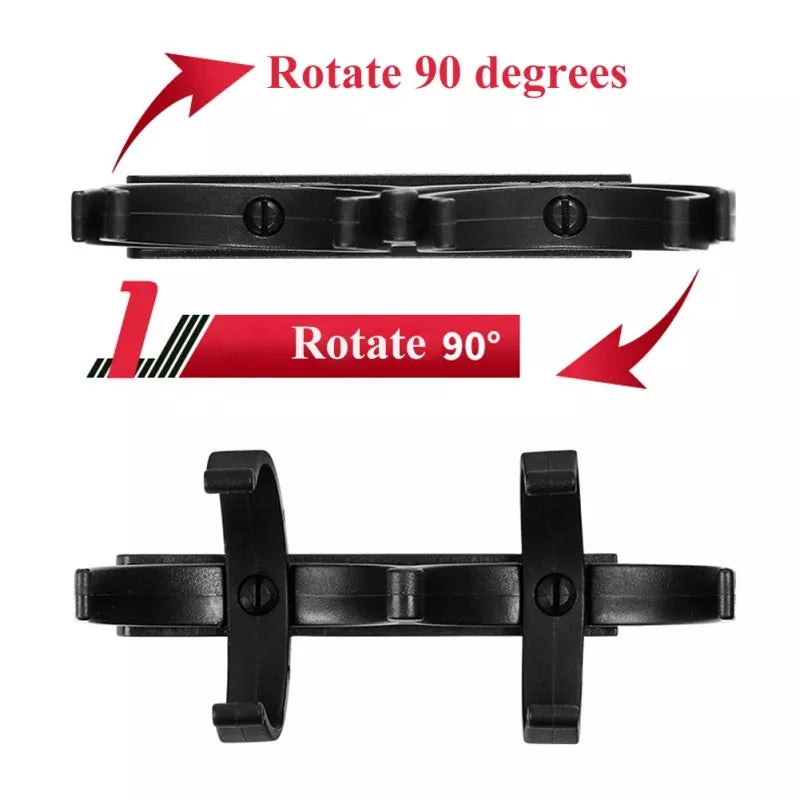 Black plastic golf ball holder clip for easy access during play