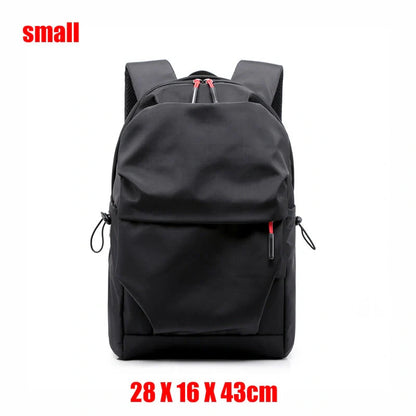 Sleek and durable nylon backpack with spacious compartments for everyday use.