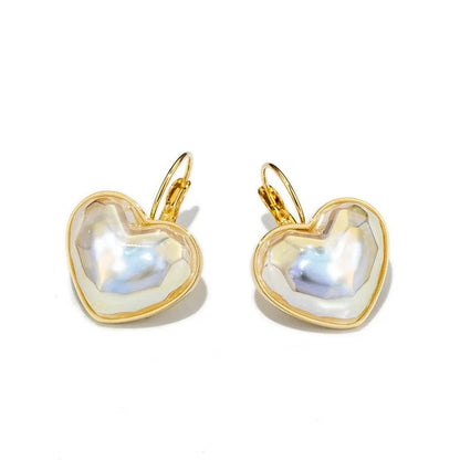 Gold-coloured alloy women's ear clips with contemporary niche fashion design