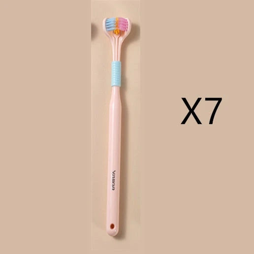 Soft Bristle Tri-Angle Toothbrush with customizable features for deep cleaning and travel convenience