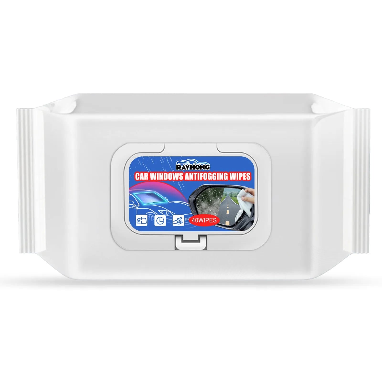 Pack of 40 car anti-fog rainproof wipes with non-woven fabric sheets