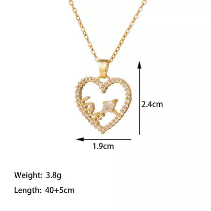 Women's stainless steel necklace with gold-plated copper pendant, elegant and durable fashion jewelry