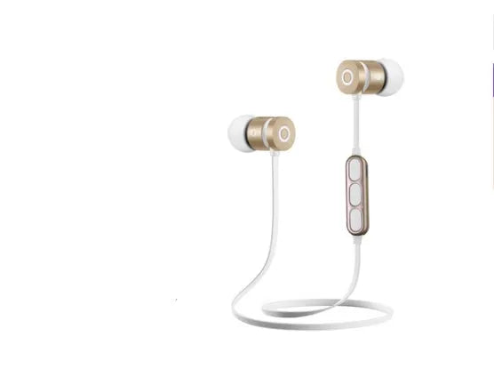 Black metal magnetic sports Bluetooth wireless headset with neck-mounted design and gift packaging