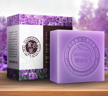 BIOAQUA 100g bamboo charcoal essential oil soap bar with natural ingredients for deep cleansing