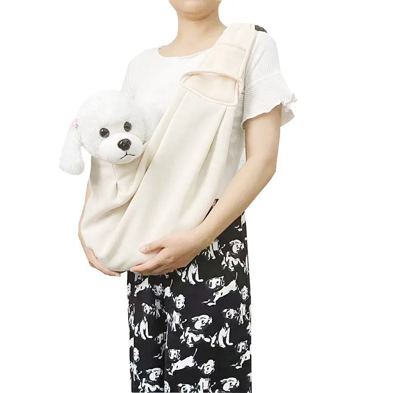 Adjustable shoulder strap dog bag soft polyester pet carrier for dogs under 7.5kg available in 13 colours including army green, black and white plaid, khaki and light grey for travel and outings