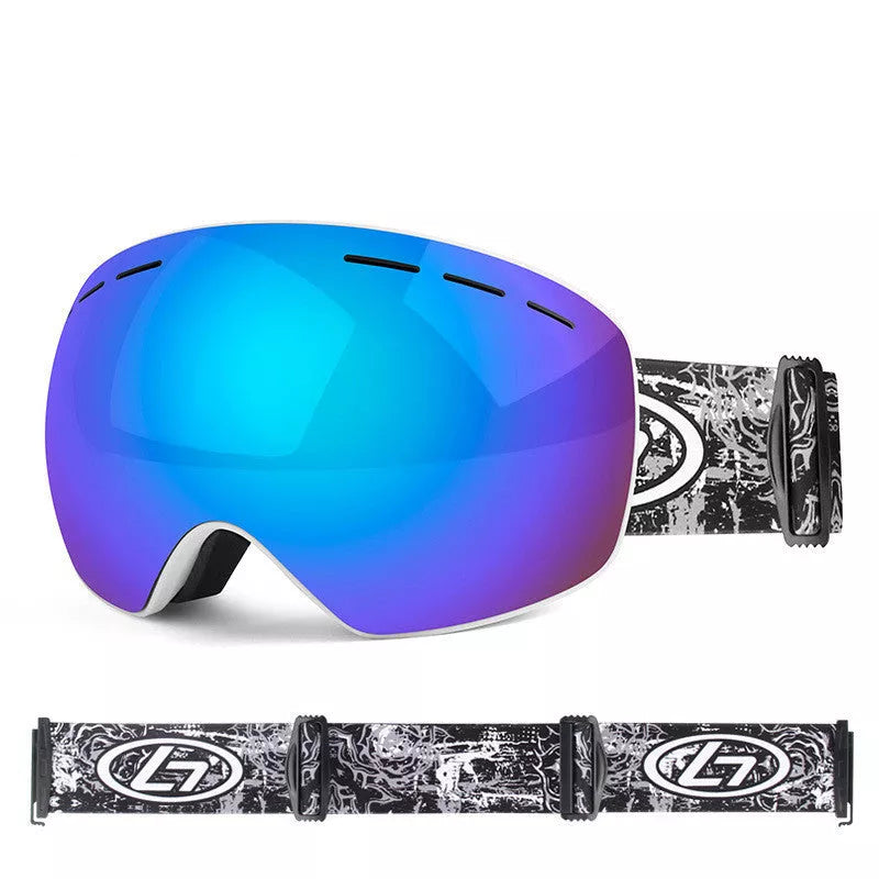 Windshield ski goggles with TPU frame and PC lens for winter sports