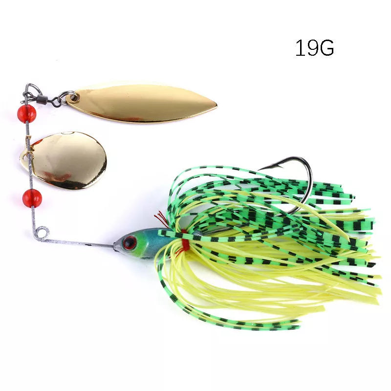 Composite rotating sequin beard bait with 3D eyes in 4 colors