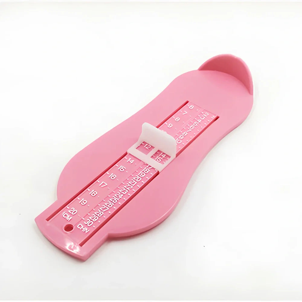 Blue children's foot measuring ruler with 0-20cm scale on ABS plastic 22.7x9x2.5cm