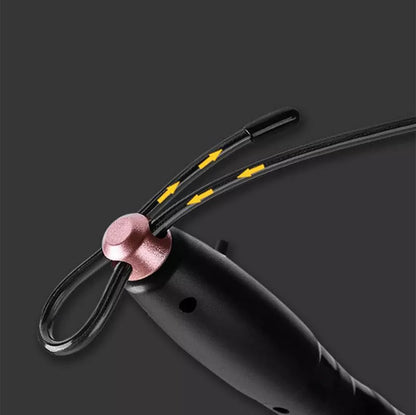 Adjustable digital skipping rope with black and pink options, featuring a digital counter