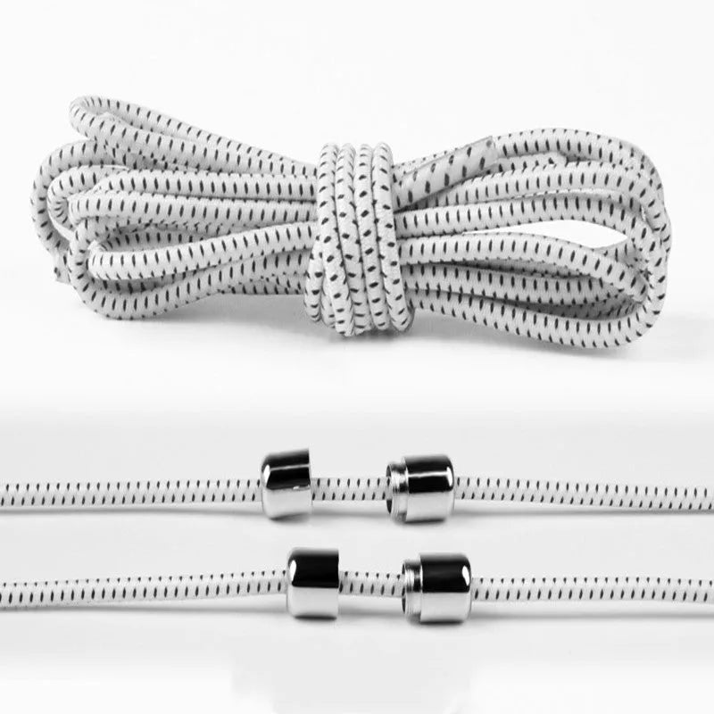 Lazy Laces shoe laces with metal buckles in various colors for a secure fit